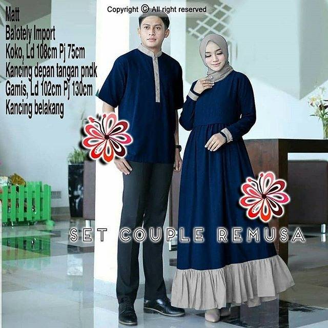 Set Couple Remusa -DRESS MUSLIM-fashion wanita-baju wanita -baju gamis - dress -gamis - gamis wanita
