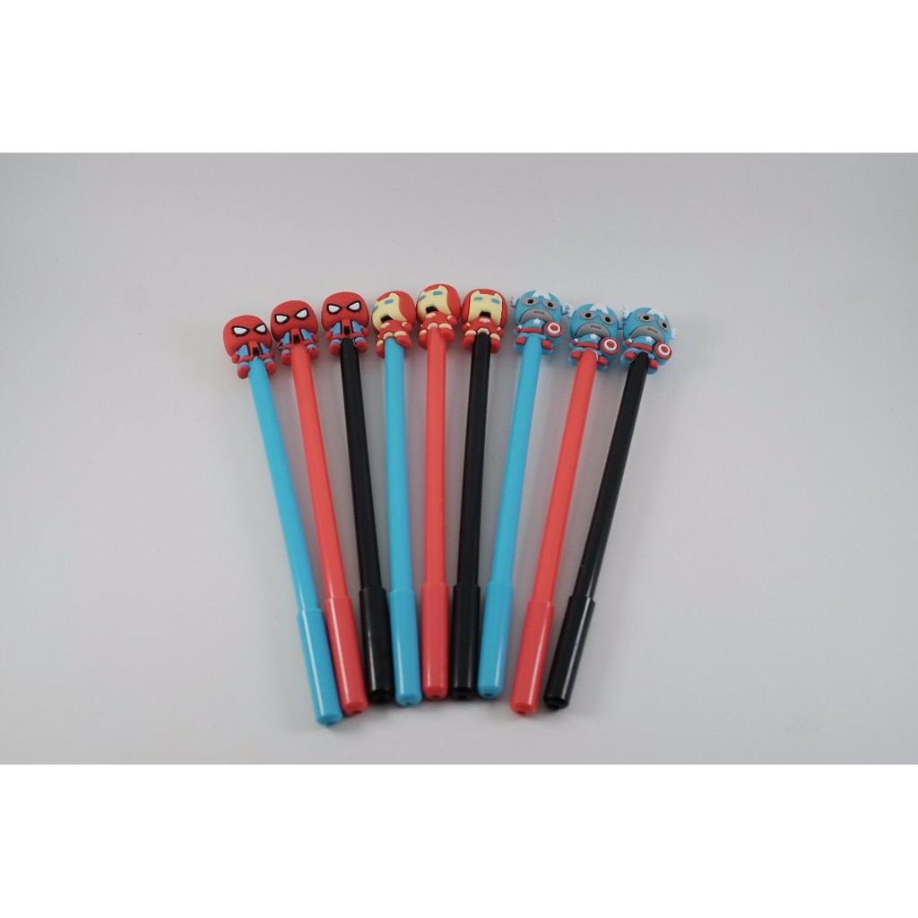

gel ink pen/ pulpen gel/ ink gel/ pulpen avenger superhero iron man , captain america, spiderman