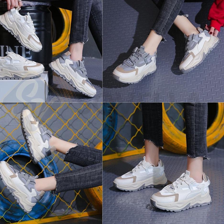 Bagus Dipakai.. SOVELLA Skylar Sepatu Sneaker Olahraga Kasual Kets Abu-Abu Wanita Import