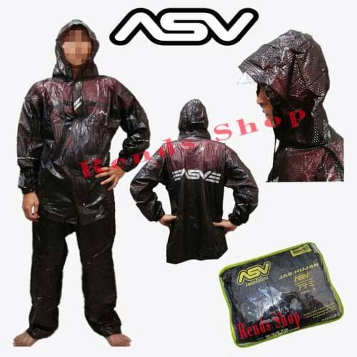 Jas Hujan ASV New Motif Carbon (PVC)
