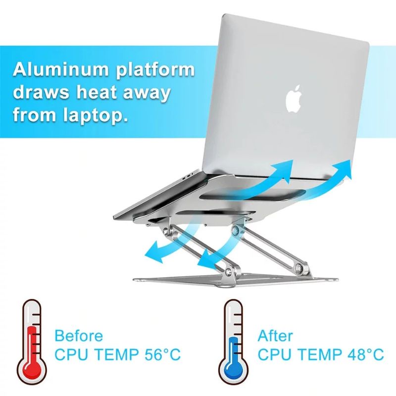 Stand Laptop Adjustable Foldable Aluminium Alloy Like Vivan /like Nillkin Prodesk