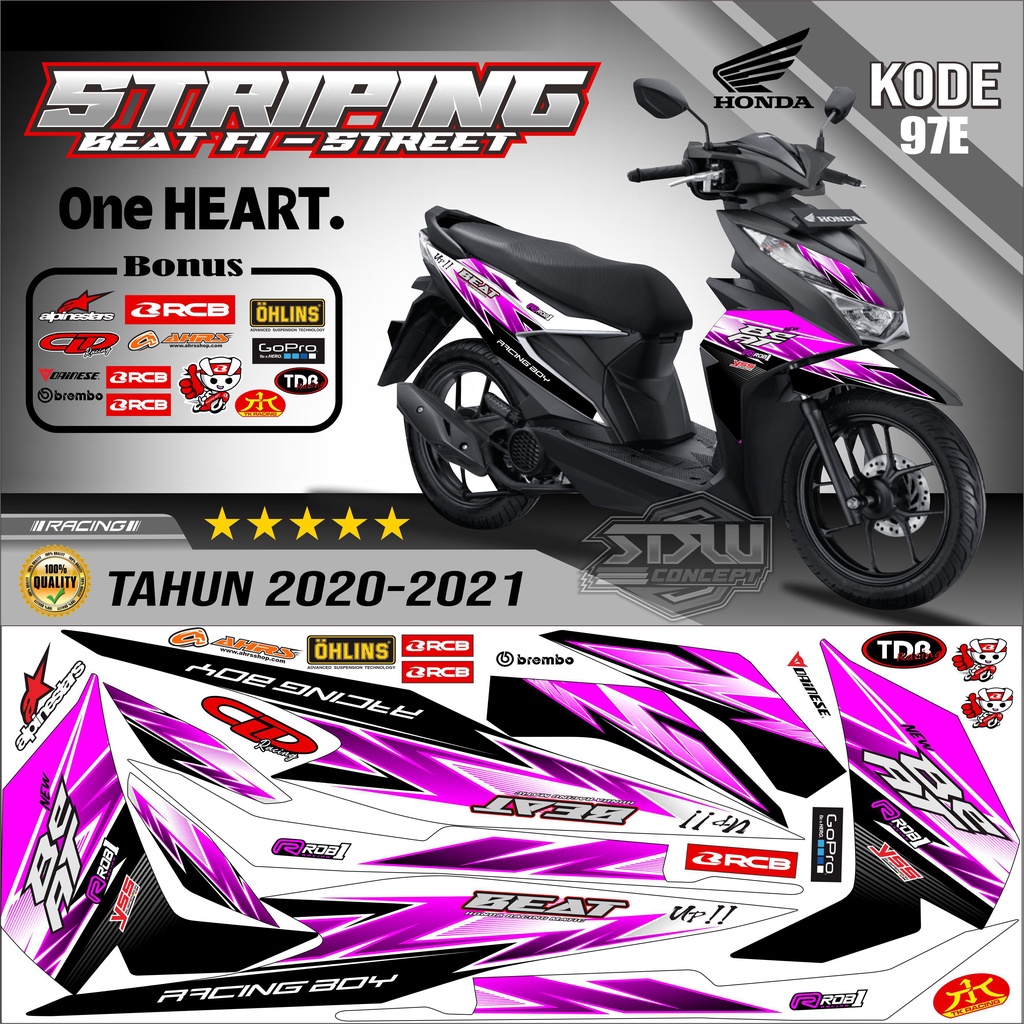 Striping Beat New Stiker Lis Motor Beat New Variasi kode 97