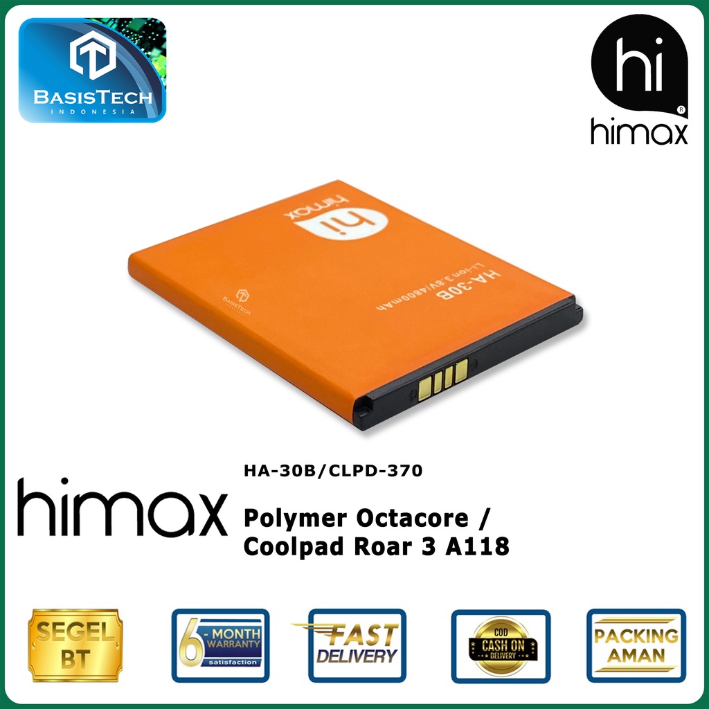 BATERAI HIMAX OCTACORE COOLPAD ROAR 3 A118 HA-30B - ORI99 GOOD QUALITY