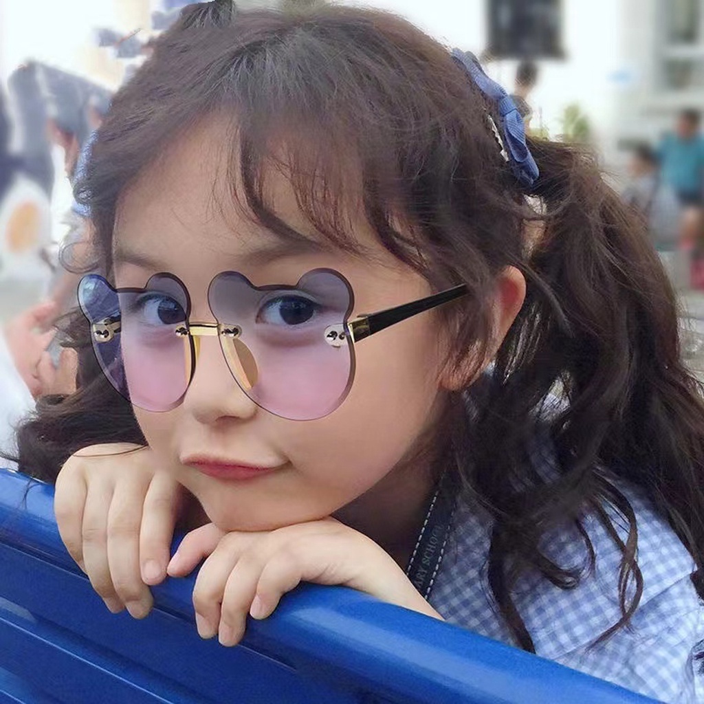 BRGUNIK Kacamata Hitam Anak-Anak Bear Shape Gaya Korea Sunglasses Kids G016