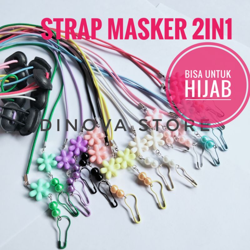 strap masker 2in1BUNGA BINTANG KECIL /konektor masker 2in1/kalung masker