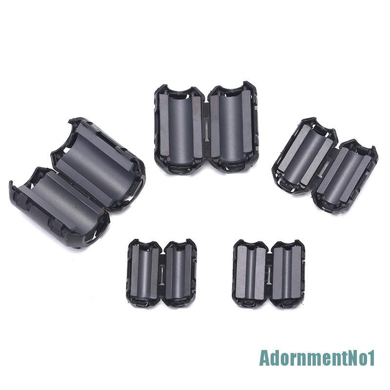 (AdornmentNo1) 5pcs / Set Klip Ferrite Ring / Cincin Ferrite RFI / EMI Noise Suppressor Filter / Peredam Suara Untuk Kabel