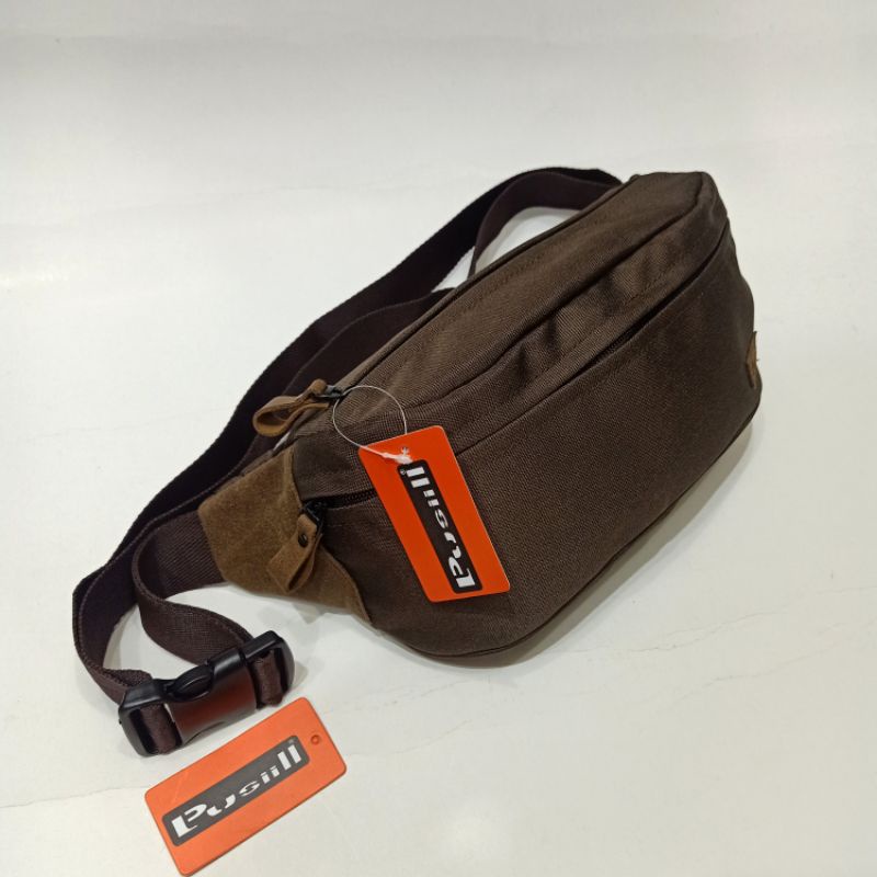 Waistbag Pusiill 1402 pria wanita coudura kombinasi kulit asli