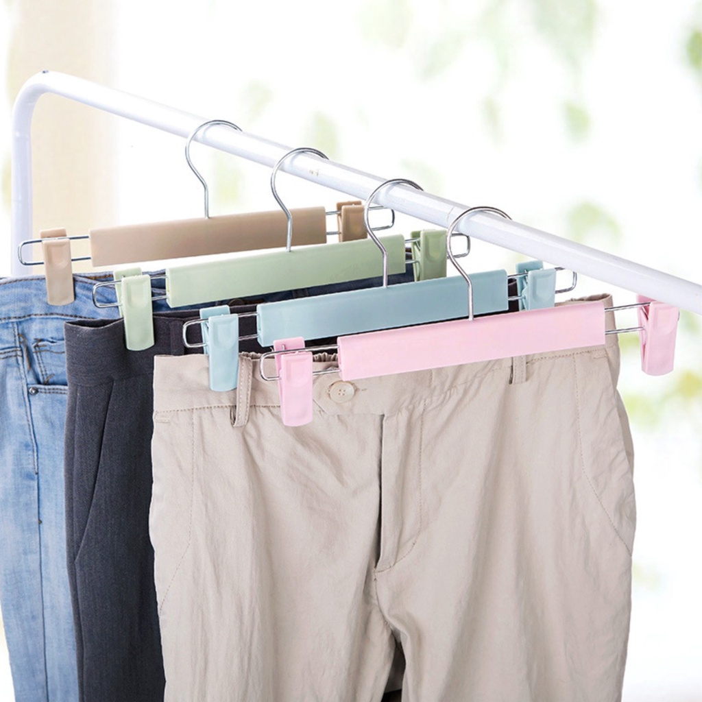 Hanger Plastik Jepit Gantungan Celana Kerudung Rok Baju Dewasa Remaja Hanger Jepit Plastik Gantungan Serbaguna GOSHOP88