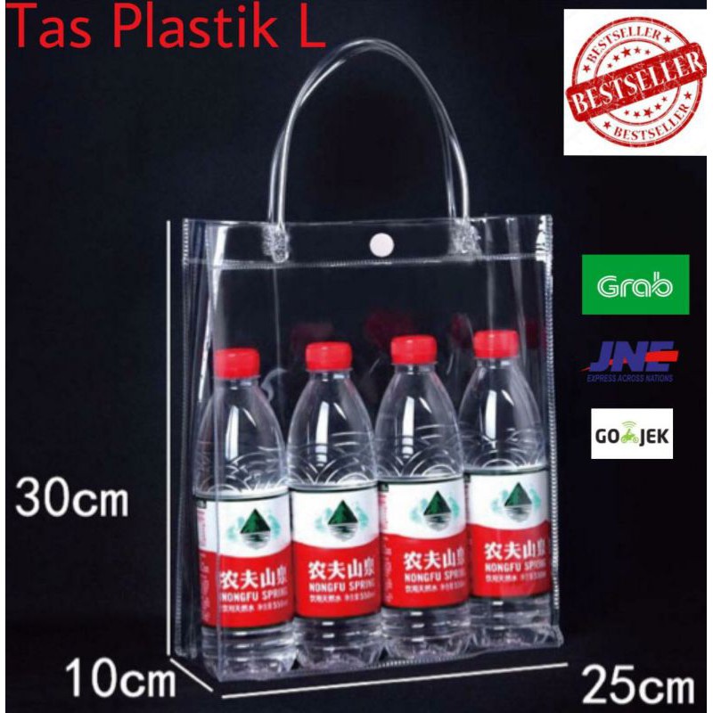 

Tas Plastick Transparant uk L | Tas Mika Uk L | Tas PVC uk 25×10×30cm