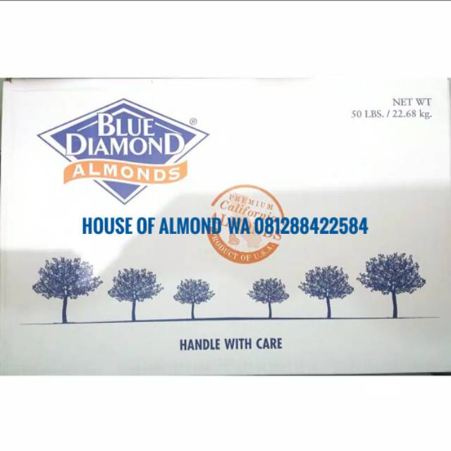 

Kacang Almond Bluediamond 1 carton 22,68kg
