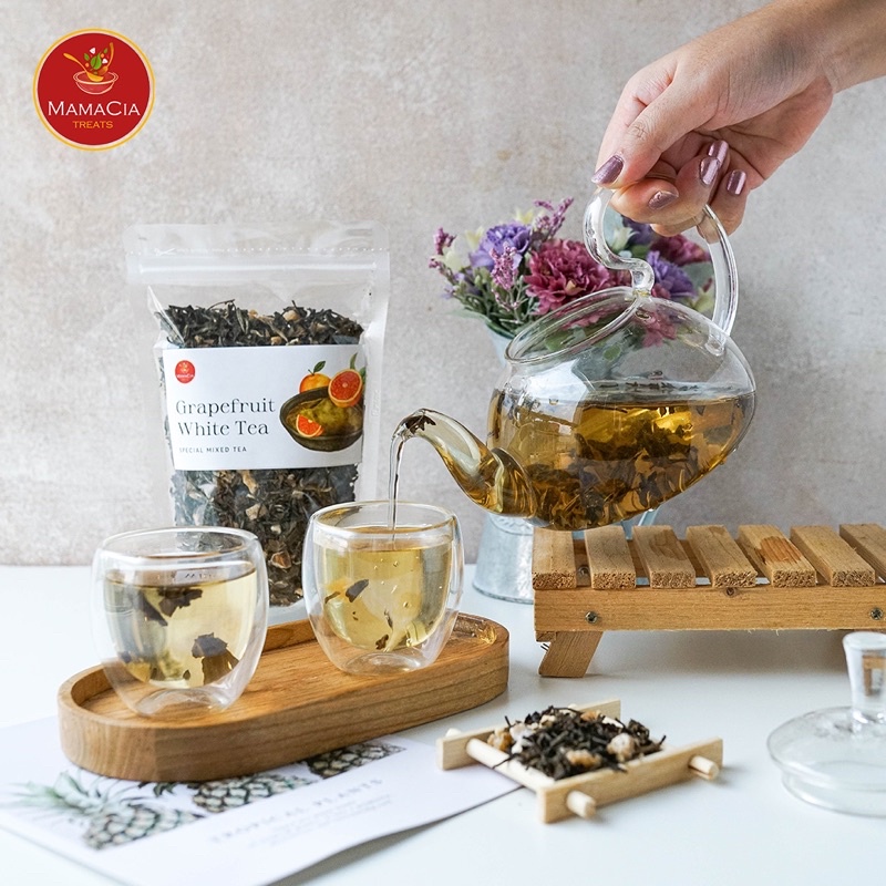 

Mamacia Treats Premium Blended Tea Loria / Grapefruit White Tea 100 gr / Teh Bunga Teh Putih Mixed