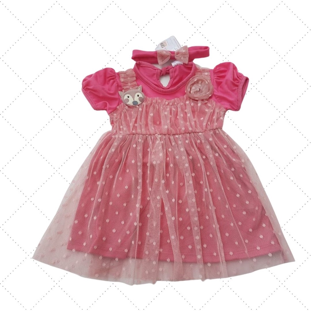 Dress Rubah Tule  Bayi Anak Perempuan Cewek Bayi Bestseller Murah M038 PEEK A BOO MH-A