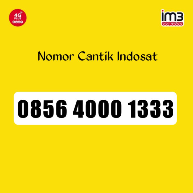 Kartu Perdana Nomor Cantik Double Triple 4000 1333 Super Indosat 40001333 4000 1333 333