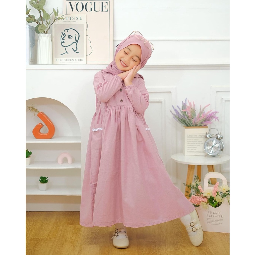 Grosir Terlaris Gamis anak karakter  katun Jepang 1-5tahun Keren (pre order) Elegan