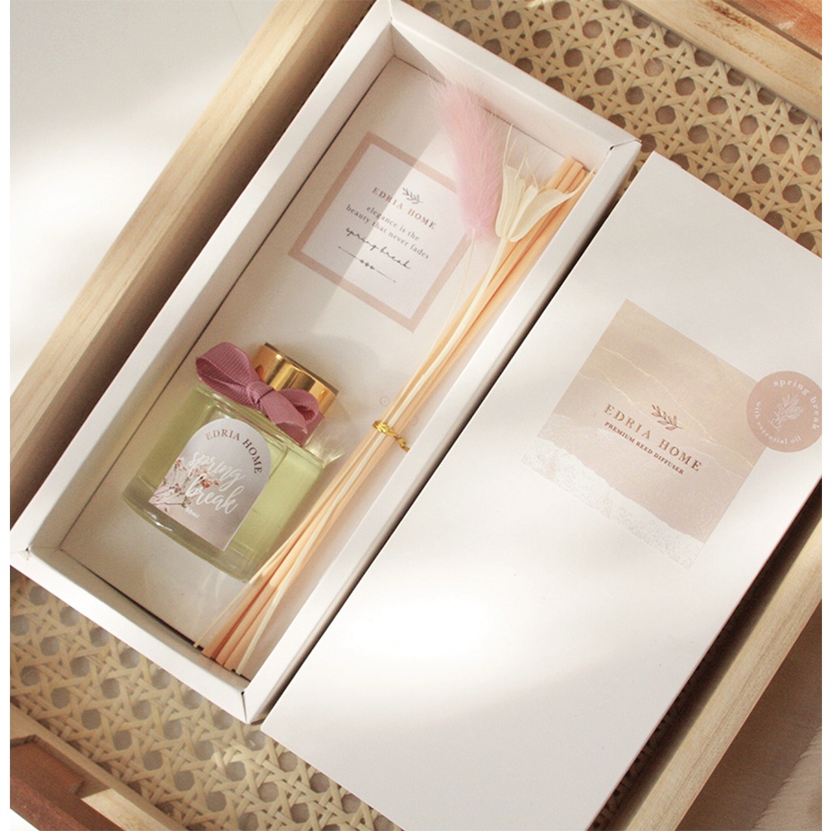 Edriahome Premium Reed Diffuser Sweet Escape / Room Perfume Reed Diffuser / Pengharum Ruangan / Aromaterapi / Gift Box Reed Diffuser / Gift Set Hampers / Pewangi Ruangan / Aromatic Reed Diffuser