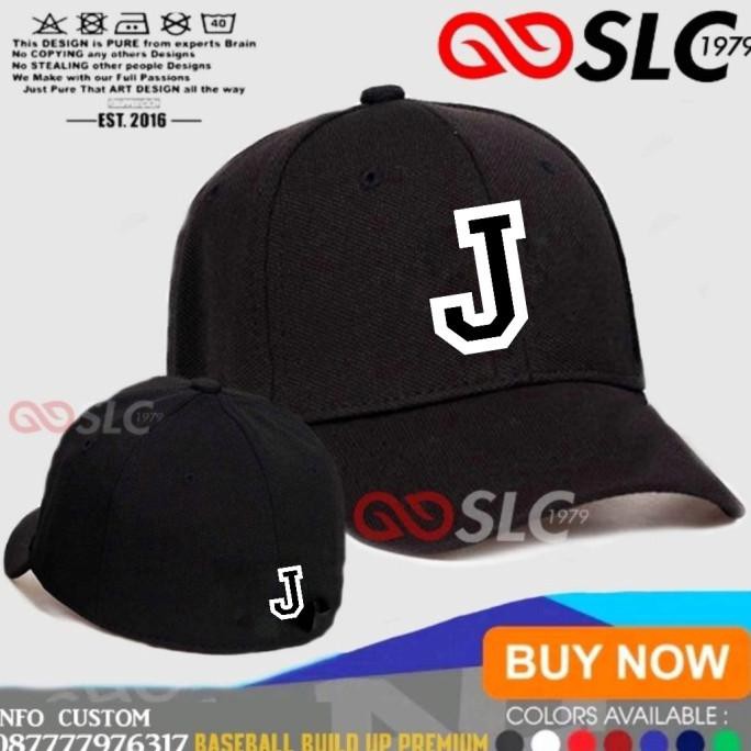 Jual Topi Baseball Build Up Premium Inisial Huruf J Custom Logo T5 Slc Indonesia Shopee Indonesia