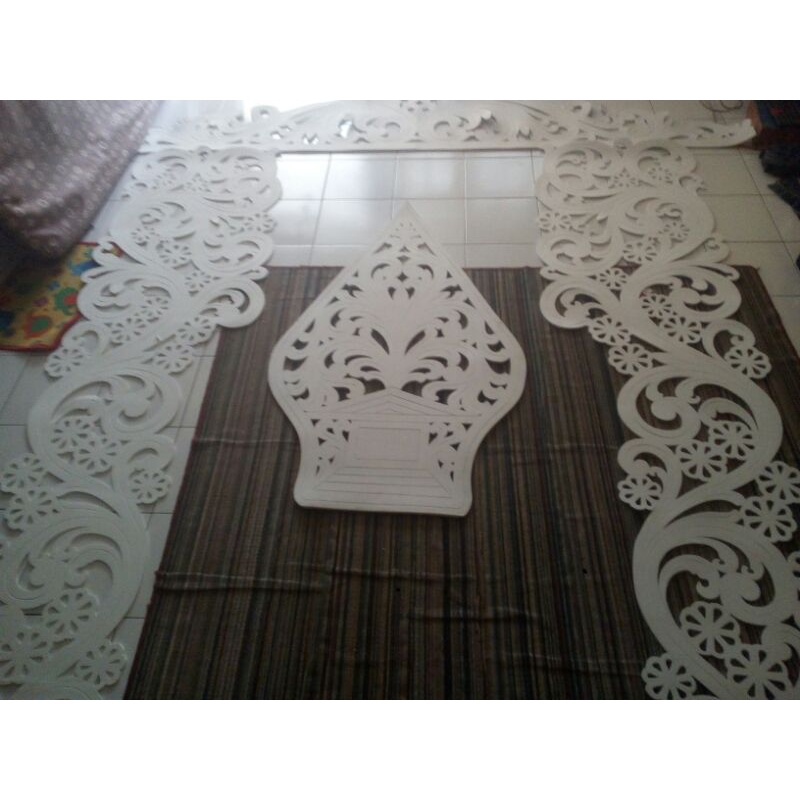 dekorasi pelaminan ukiran spon/evafoam