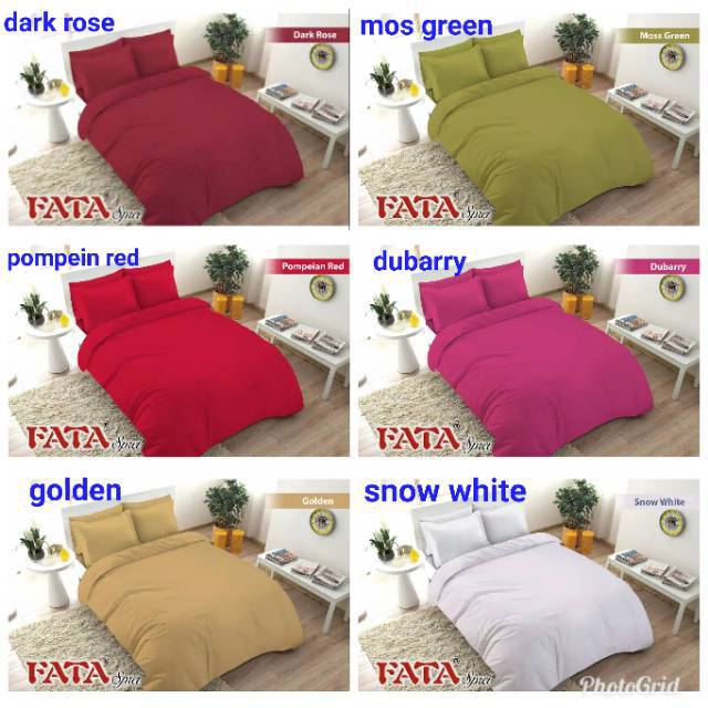 FATA SIGNATURE_Bed cover polos embos putih hotel uk