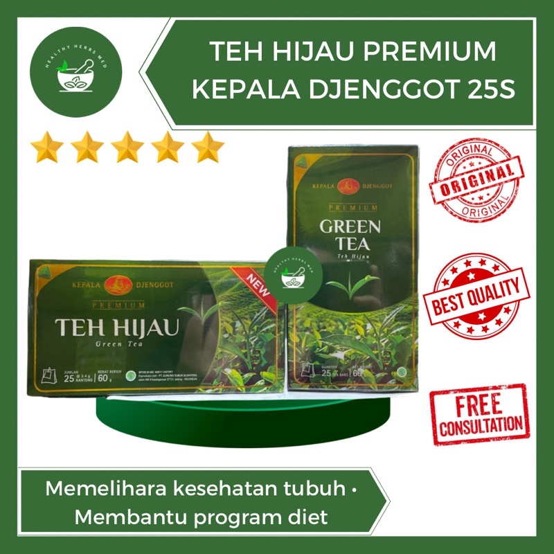 

Teh Hijau Celup Kepala Djenggot Green Tea Premium Isi 25s 60gram