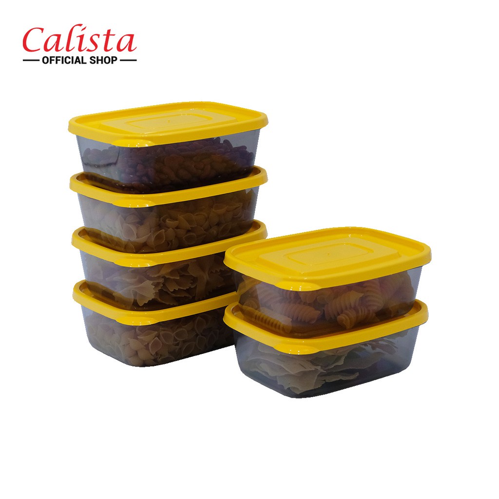 TOPLES SET PLASTIK CALISTA FURANO SMOKE SET 6PCS TEMPAT KOTAK BOX WADAH PENYIMPANAN MAKANAN FOOD CONTAINER SET FOOD PREPARATION STORAGE TOPLES KULKAS TEMPAT BUMBU DAPUR TEMPAT PENYIMPANAN SAYUR BUAH IKAN DI KULKAS CALISTA TOPLES SET