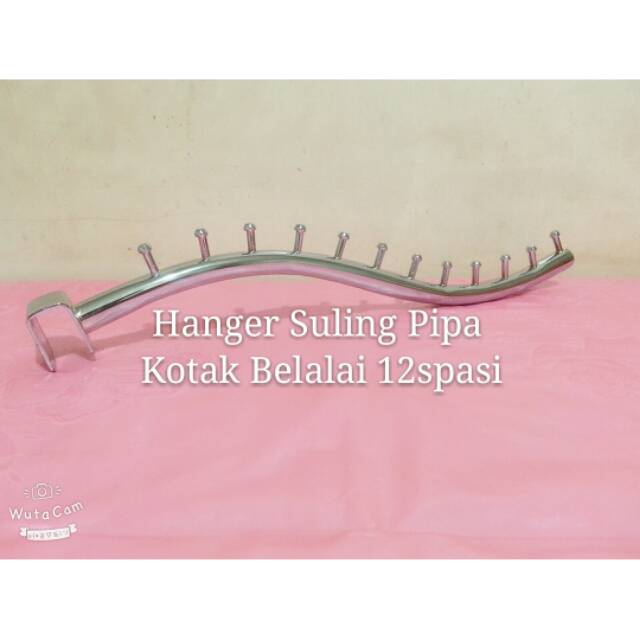 Hanger Baju Suling Pipa Kotak belalai 12spasi