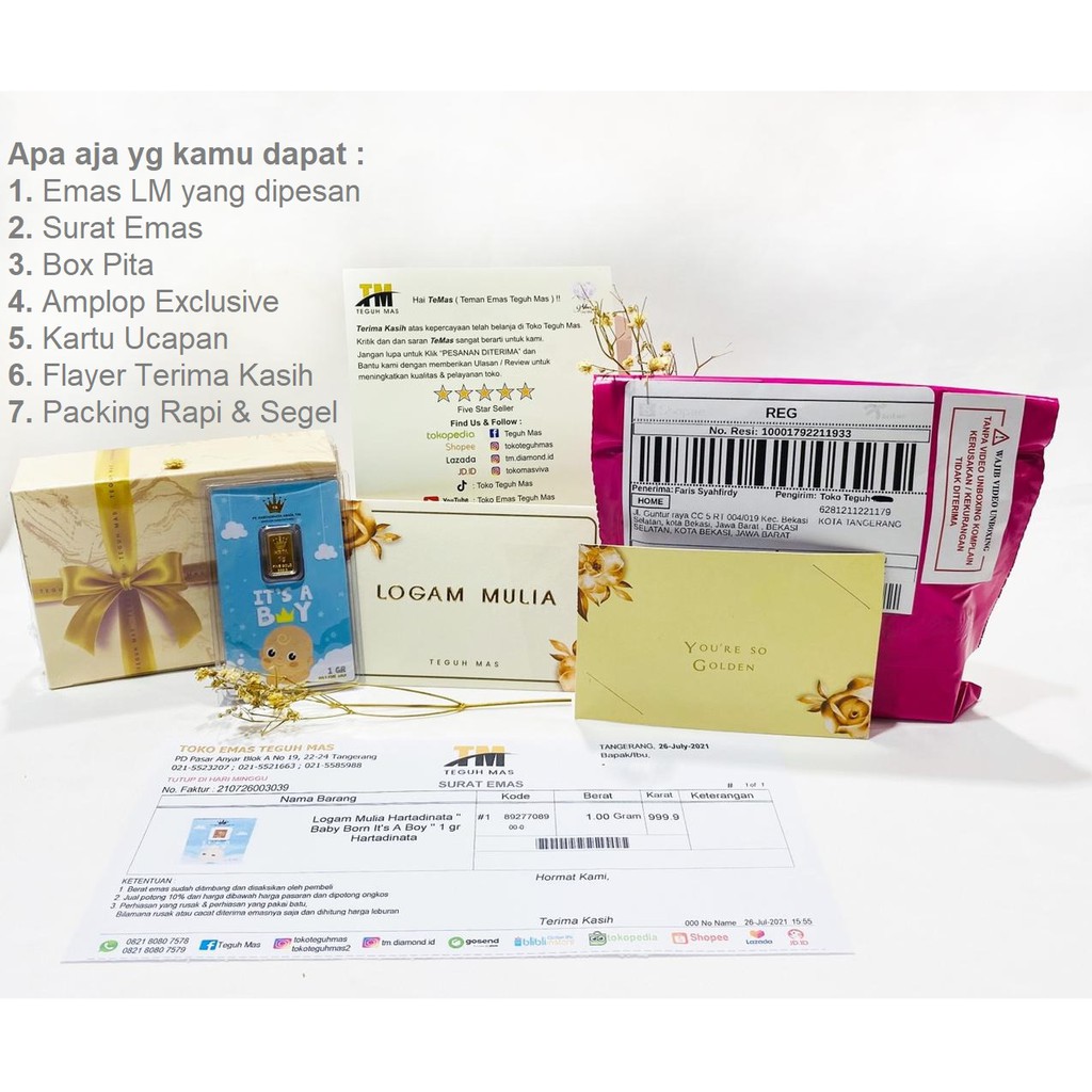 LOGAM MULIA ANTAM MICRO GOLD SERIES HAPPY WEDDING 999,9