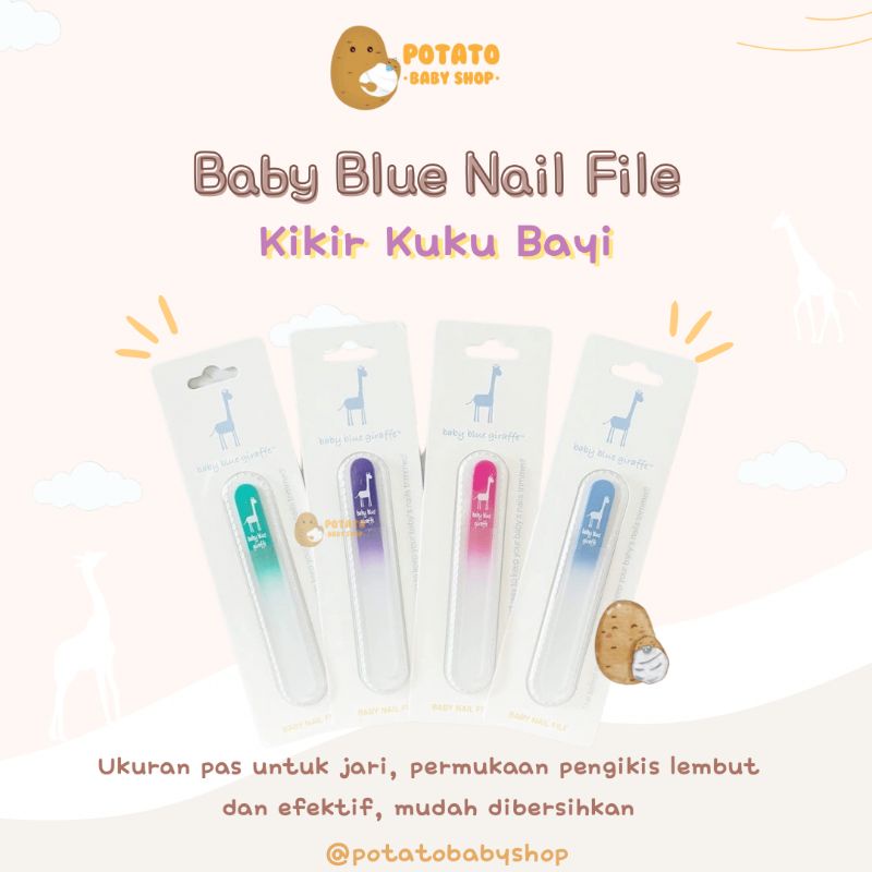 Baby Blue Giraffe Baby Nail File - Kikir Kuku Bayi