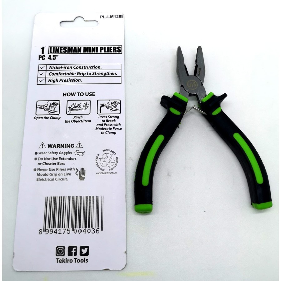 TEKIRO MINI Tang Kombinasi 4.5 INCH combination combinasi pliers