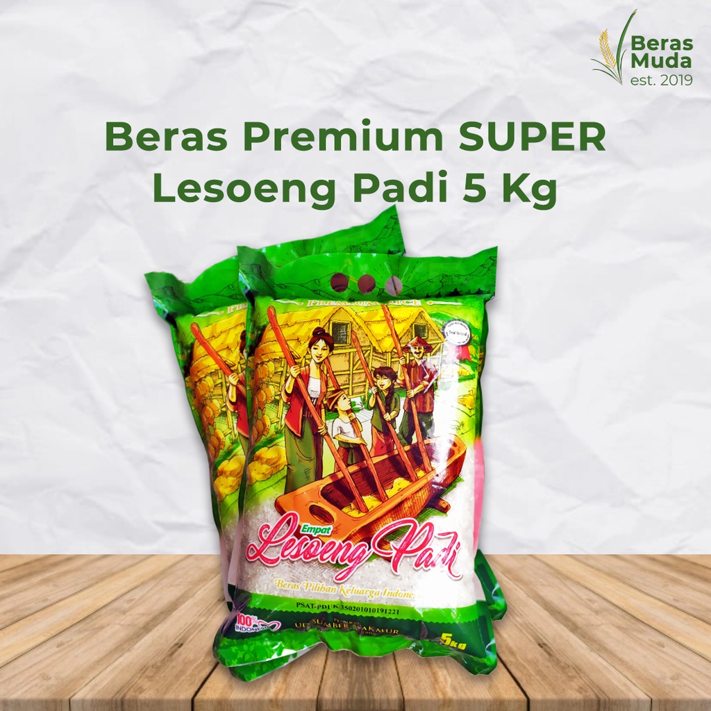 

Beras Premium SUPER Lesung Padi 5 Kg