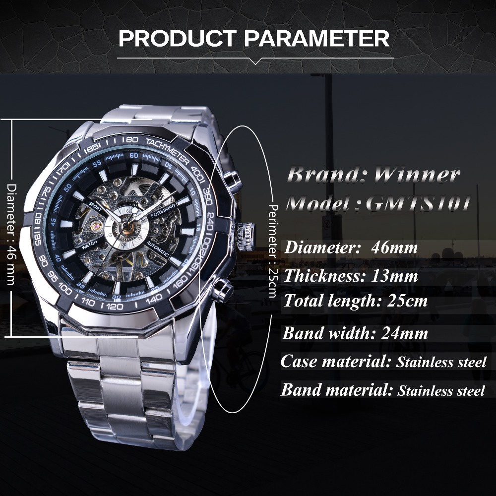 Forsining Gucamel Jam Tangan Mechanical Luxury Pria - G043