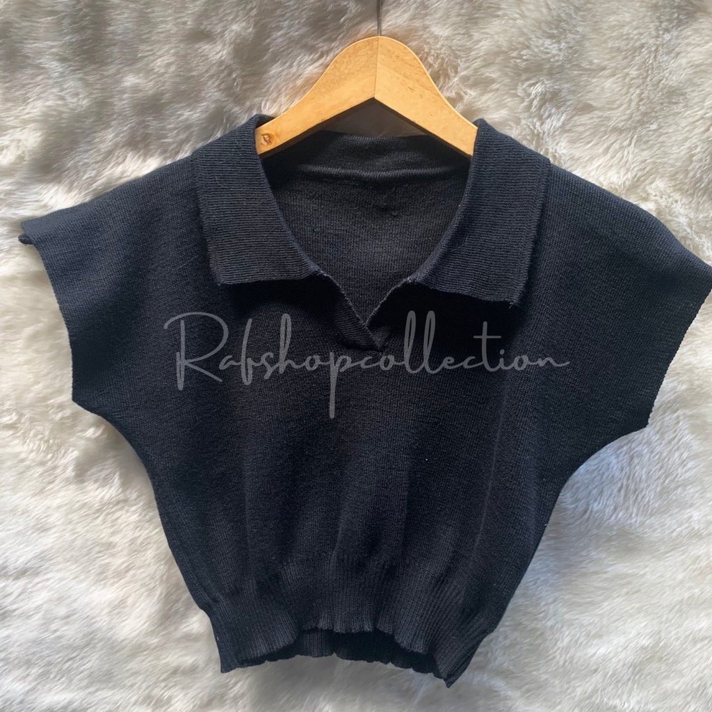 CASSANDRA Crop Top Kerah_CropTop_RajutPremium