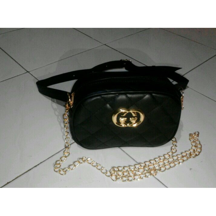 Tas Slempang Tali Rantai Slingbag Gucci Realpicture