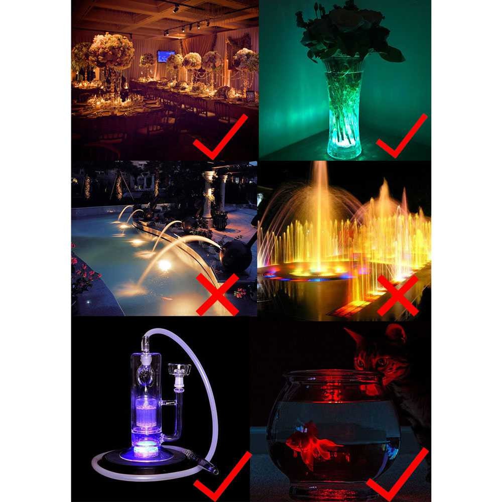 sell Lampu LED Underwater Submersible Waterproof 2PCS Remote Control 13017 - Putih