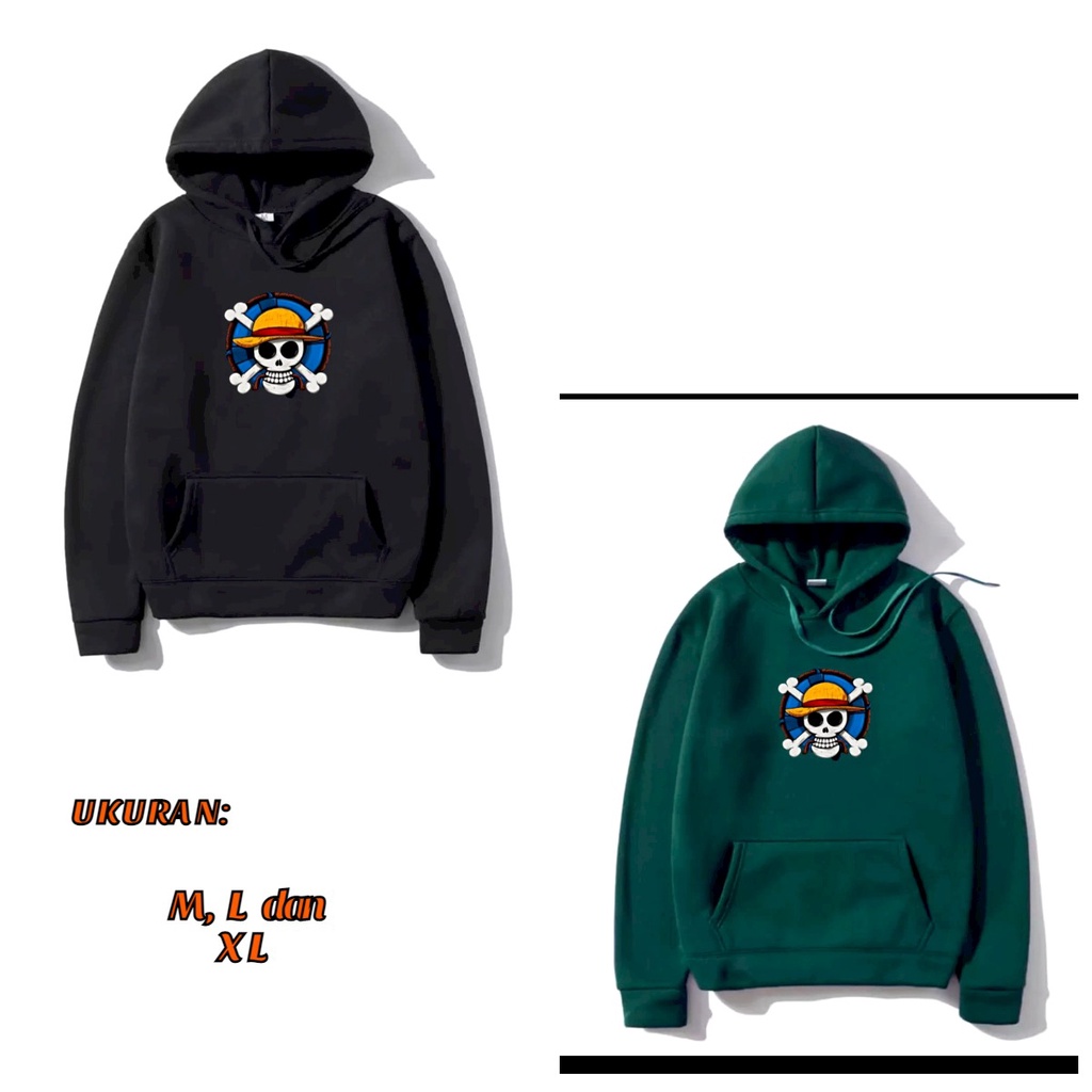 MUKZHOP - HOODIE LAMBANG PIRATE / hoodie kece / motif luffy / sweater keren / distro / fashion pria / terbaru / termurahMUKZHOP - HOODIE  ONEPIECE / hoodie kece / motif luffy / sweater keren / distro / fashion pria / terbaru / termurah