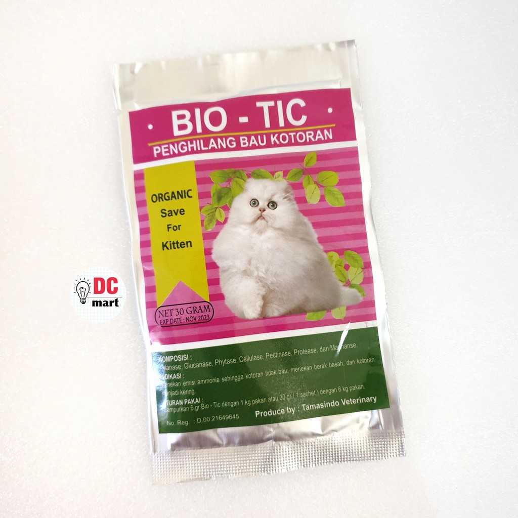 BIO-TIC / BIOTIC 30 Gr / Penghilang Bau Kotoran Kucing