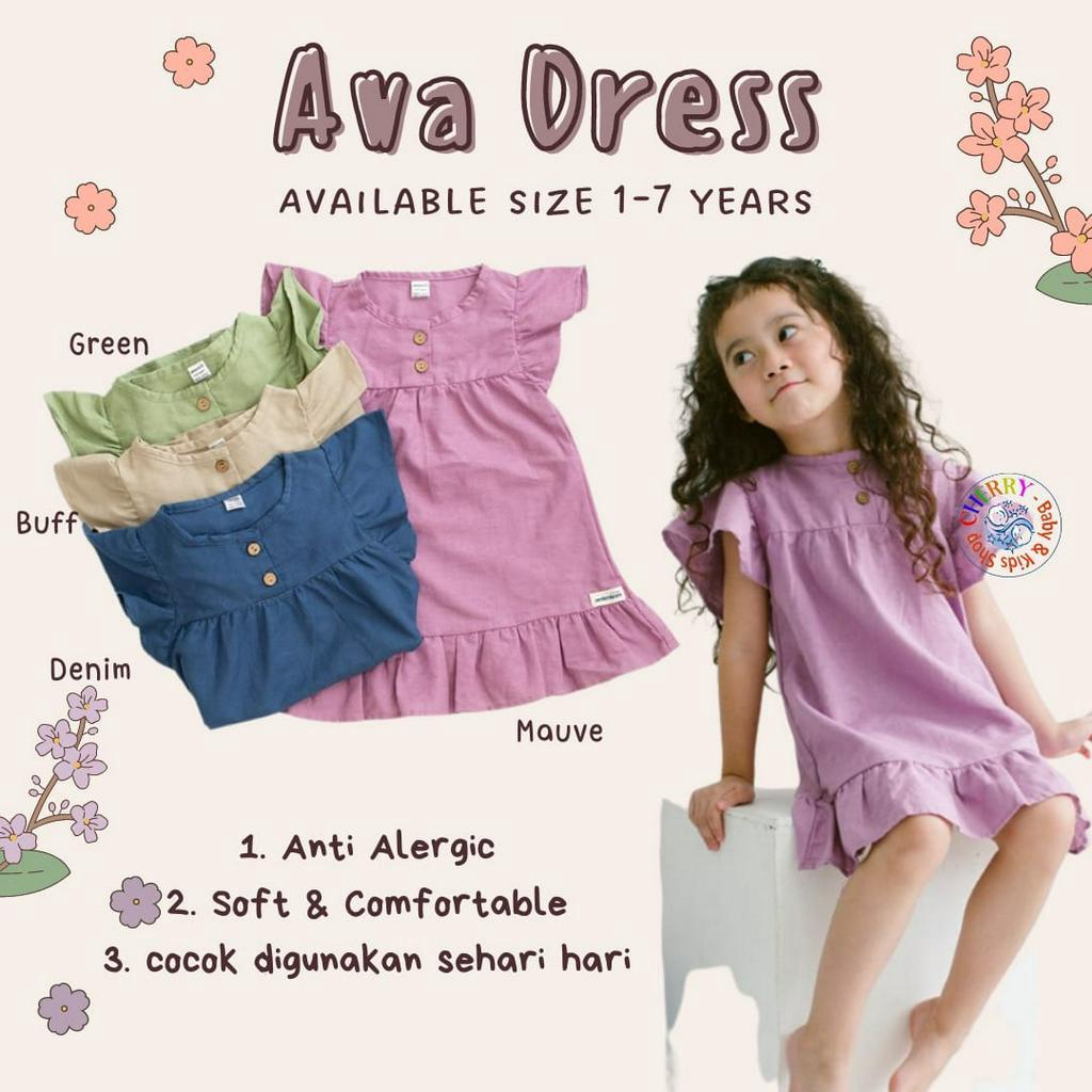 Ardenleon Ava Dress 1-7 Tahun Dress Ruffle Anak Perempuan CBKS