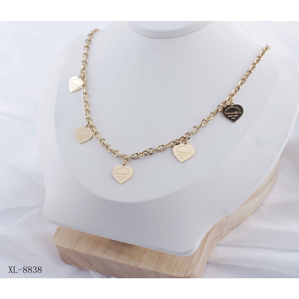 Kalung  Love Titanium Permata Perhiasan Fashion 8838