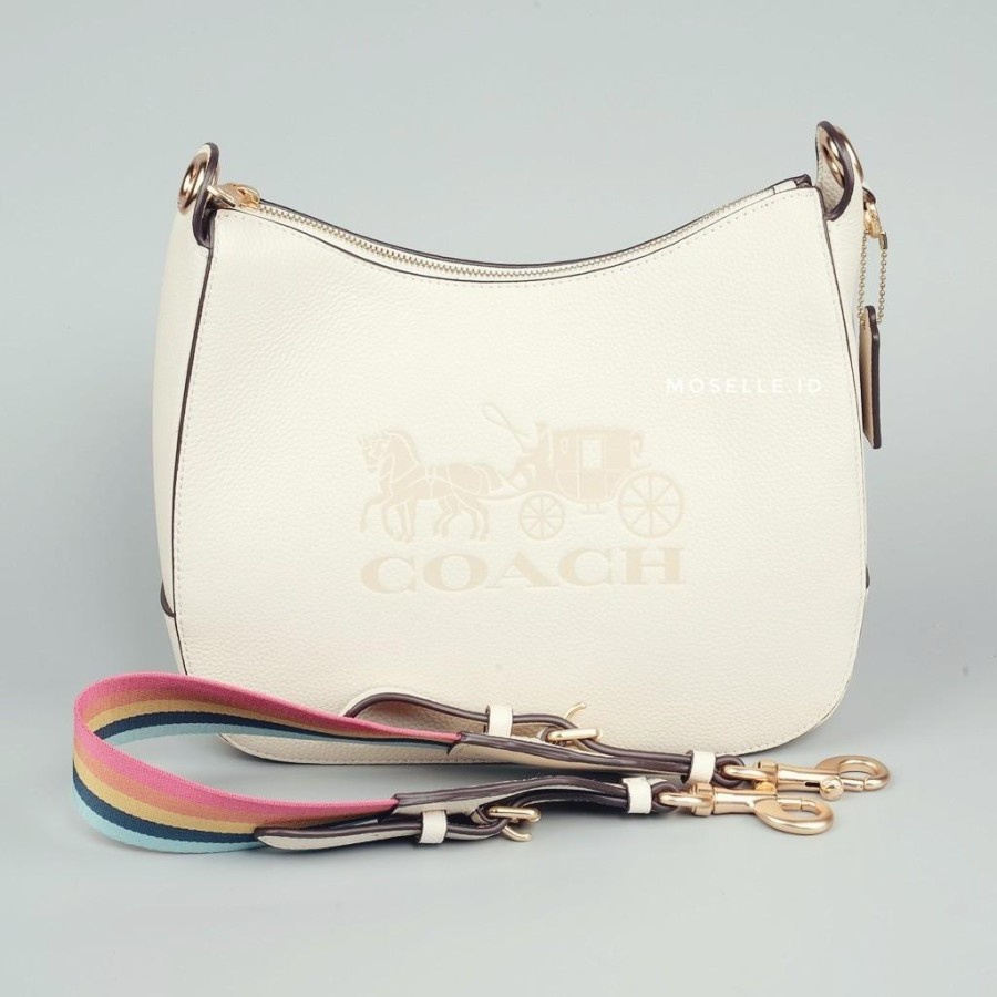 Coach Jess Leather Hobo Saddle Shoulder Bag - Original Coach ( white )