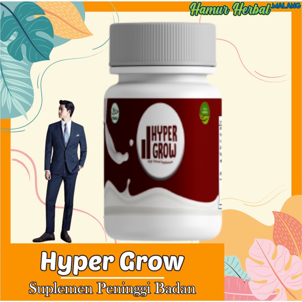 HYPER GROW – Peninggi Badan Terlaris / Suplemen Peninggi Badan / penambah tinggi badan cepat BPOM