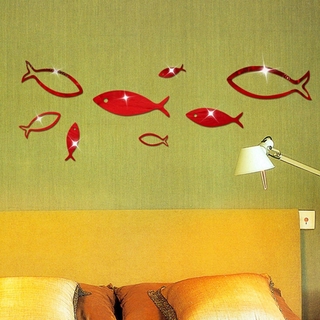 Stiker Dinding Model Cermin Bahan Akrilik Gambar Ikan 3d Stiker Dinding Model Cermin Bahan Akrilik Gambar Ikan 3d