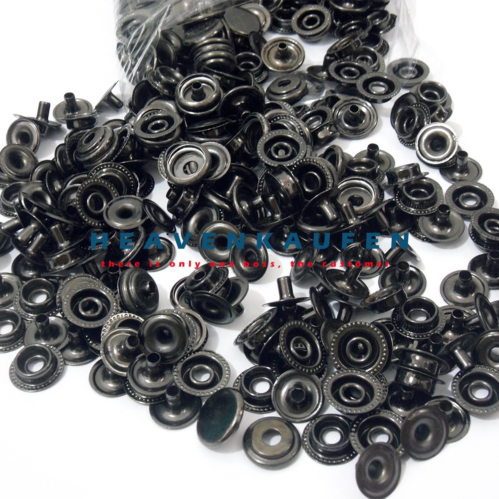 Kancing Knop / Kancing Black Nikel 14 mm Untuk Kancing Jaket Dll