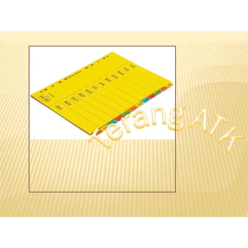 

Divider Bahan Karton Merk Bantex 6059 [Bulan Jan - Dec]