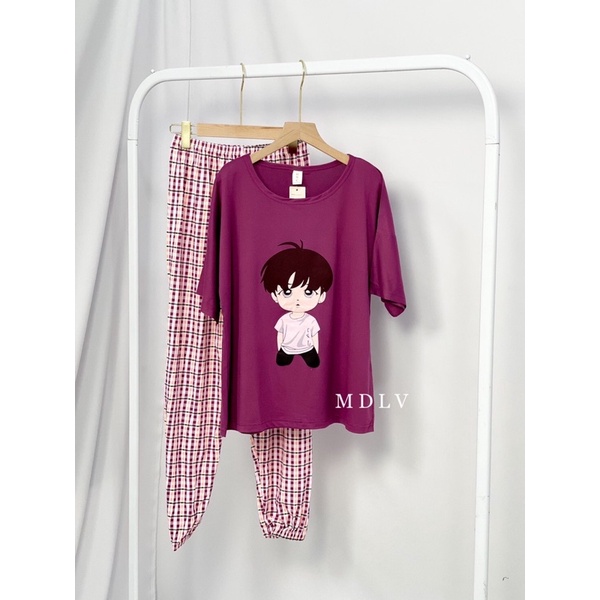 MDLV ~ BAJU TIDUR SET JOGGER BTS JIN CP BAJU TIDUR IMPORT CEWEK BEST SELLER PIYAMA DEWASA FASHION IMPORT