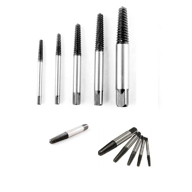 Screwdriver Extractor Tap Balik SET 5 Pcs / SET 6 Pcs Alat Pembuka Baut Rusak Screw Extractor Set Hand Tap K55