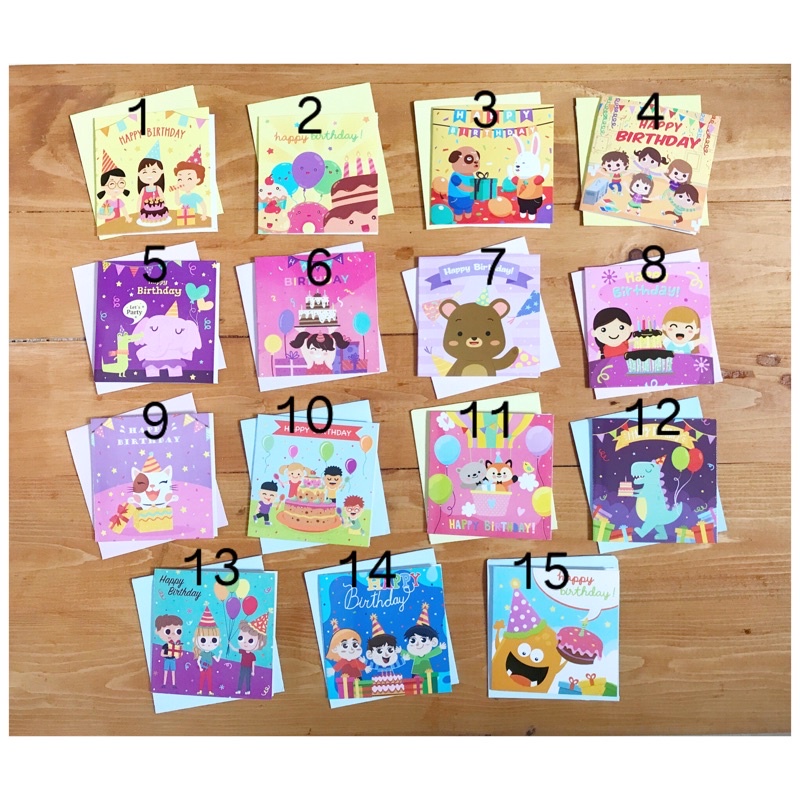Kartu Ucapan Ulang Tahun Anak dan Amplop