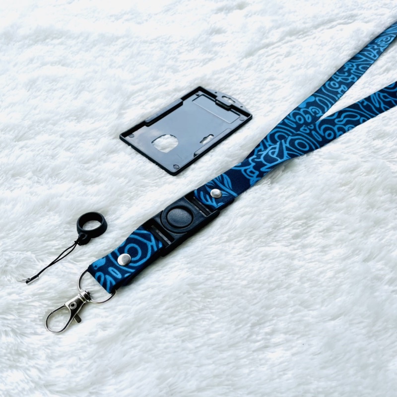 

Lanyard printing Gantungan ID card Pattern blue Real Pick