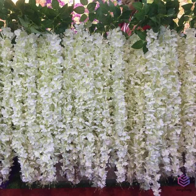 WISTERIA JUMBO B8160 BUNGA PLASTIK DEKORASI BUNGA GANTUNG WEDDING BUNGA ARTIFICIAL