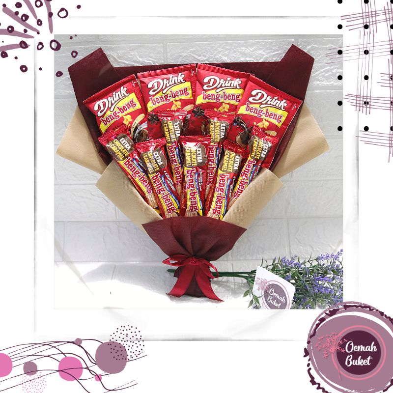 Buket Snack | Snack Beng Beng | Buket Beng Beng | Buket Snack Wisuda | Hadiah Wisuda | Oemah Buket S