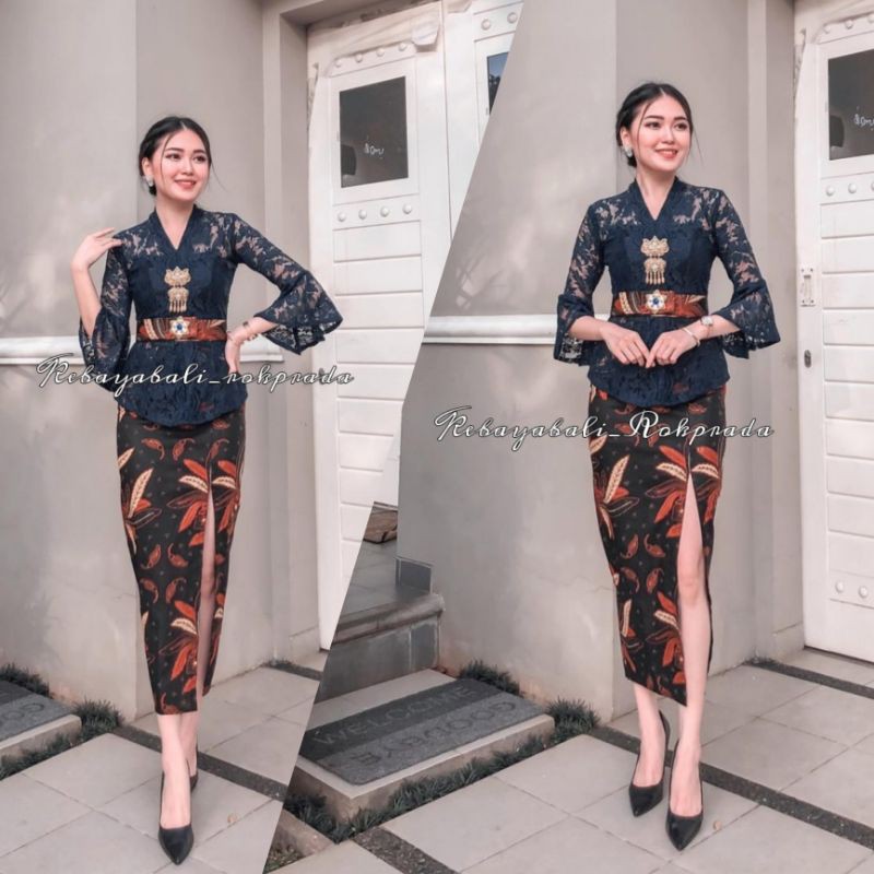 KEBAYA BALI KARTINI LIPAT TEROMPET 7/8 KEBAYA MODERN MURAH