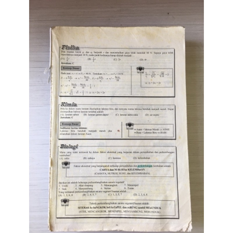 preloved buku ganesha operation kelas 9 smp